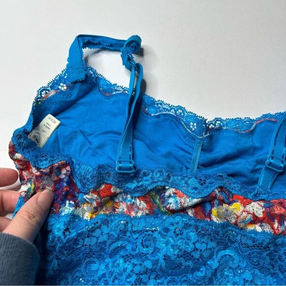 Soma Blue Lace Bandeau bar medium  with Delicate Straps - Picture 4 of 5